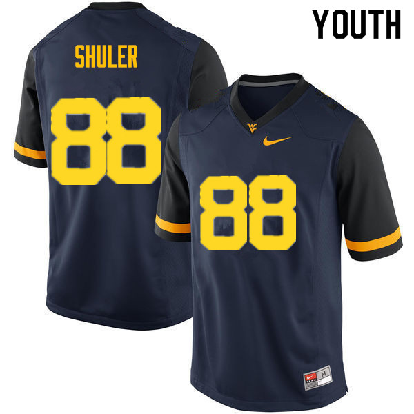 Youth #88 Adam Shuler West Virginia Mountaineers College Football Jerseys Sale-Navy